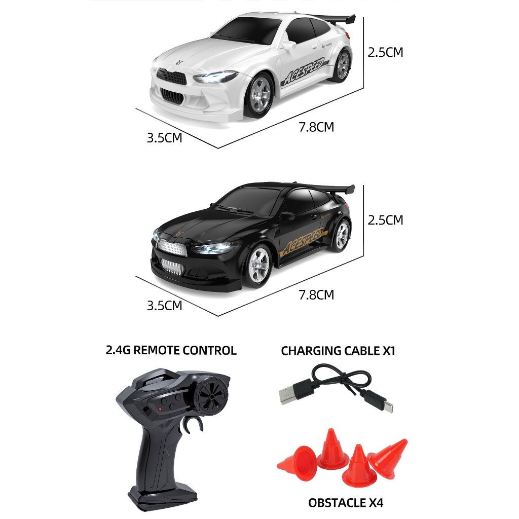Xe ô tô điều khiển từ xa Drift RC 1:64 tốc độ cao mẫu mới pin sạc cao cấp giá rẻ, đồ chơi ô tô điều khiển từ xa BOBIKIDS