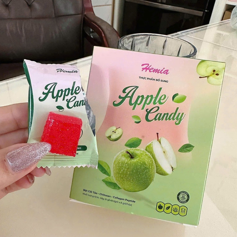 Ảnh Combo 2 hộp kẹo giảm cân HEMIA vị táo thành phần thiên nhiên, an toàn không chất bảo quản 3