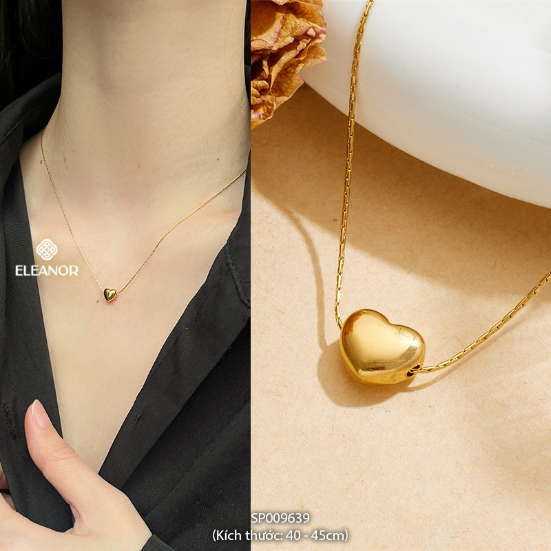 Dây chuyền nữ titan Eleanor Accessories đính đá đa dạng kiểu dáng phụ kiện trang sức vòng cổ 9633