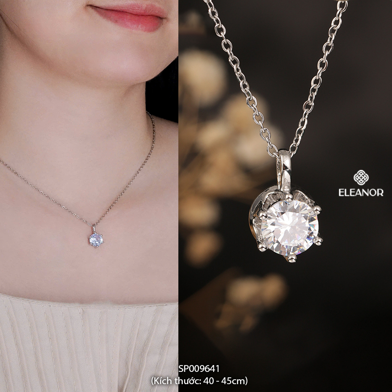 Dây chuyền nữ titan Eleanor Accessories đính đá đa dạng kiểu dáng phụ kiện trang sức vòng cổ 9633