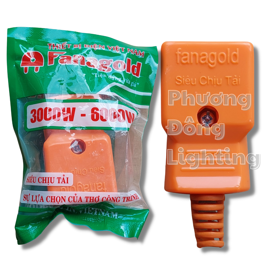 Combo 5 phích nối - phích cắm chịu tải cao 3000W - 6000W Thương hiệu FANAGOLD