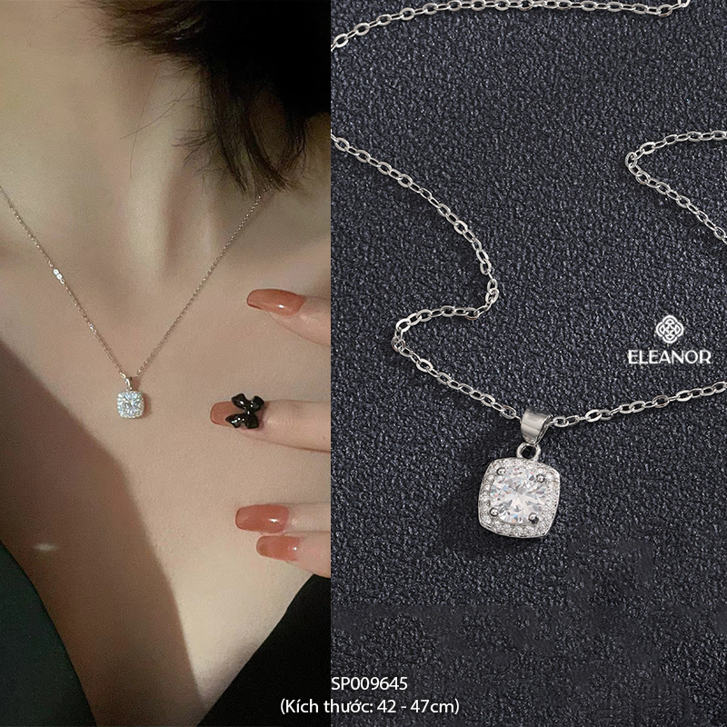 Dây chuyền nữ titan Eleanor Accessories đính đá đa dạng kiểu dáng phụ kiện trang sức vòng cổ 9633