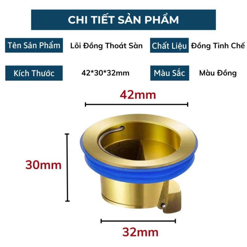 Nắp Cống Ngăn Mùi Hôi Chống Côn Trùng Bằng Đồng, Nắp Ống Thoát Nước Van 1 Chiều Tiện Dụng Bền Bỉ