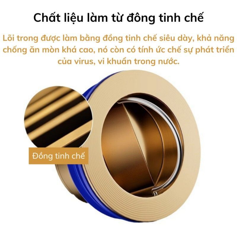 Nắp Cống Ngăn Mùi Hôi Chống Côn Trùng Bằng Đồng, Nắp Ống Thoát Nước Van 1 Chiều Tiện Dụng Bền Bỉ