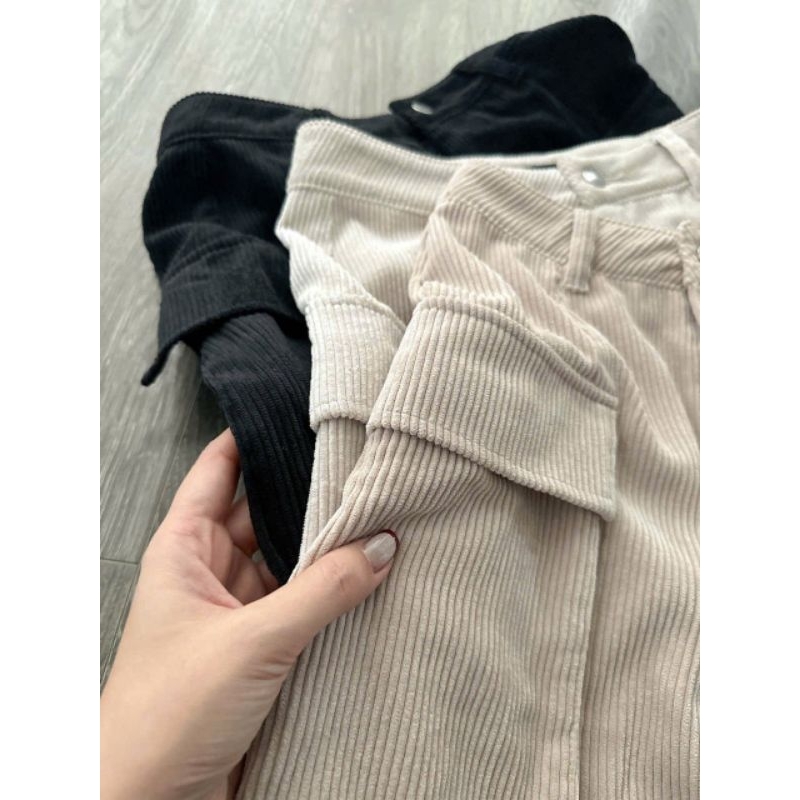 (Sale) Chân váy nhung túi hộp có quần Massim0*
