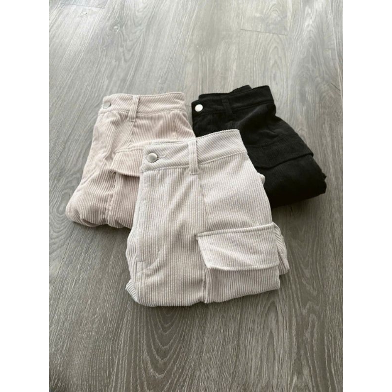 (Sale) Chân váy nhung túi hộp có quần Massim0*