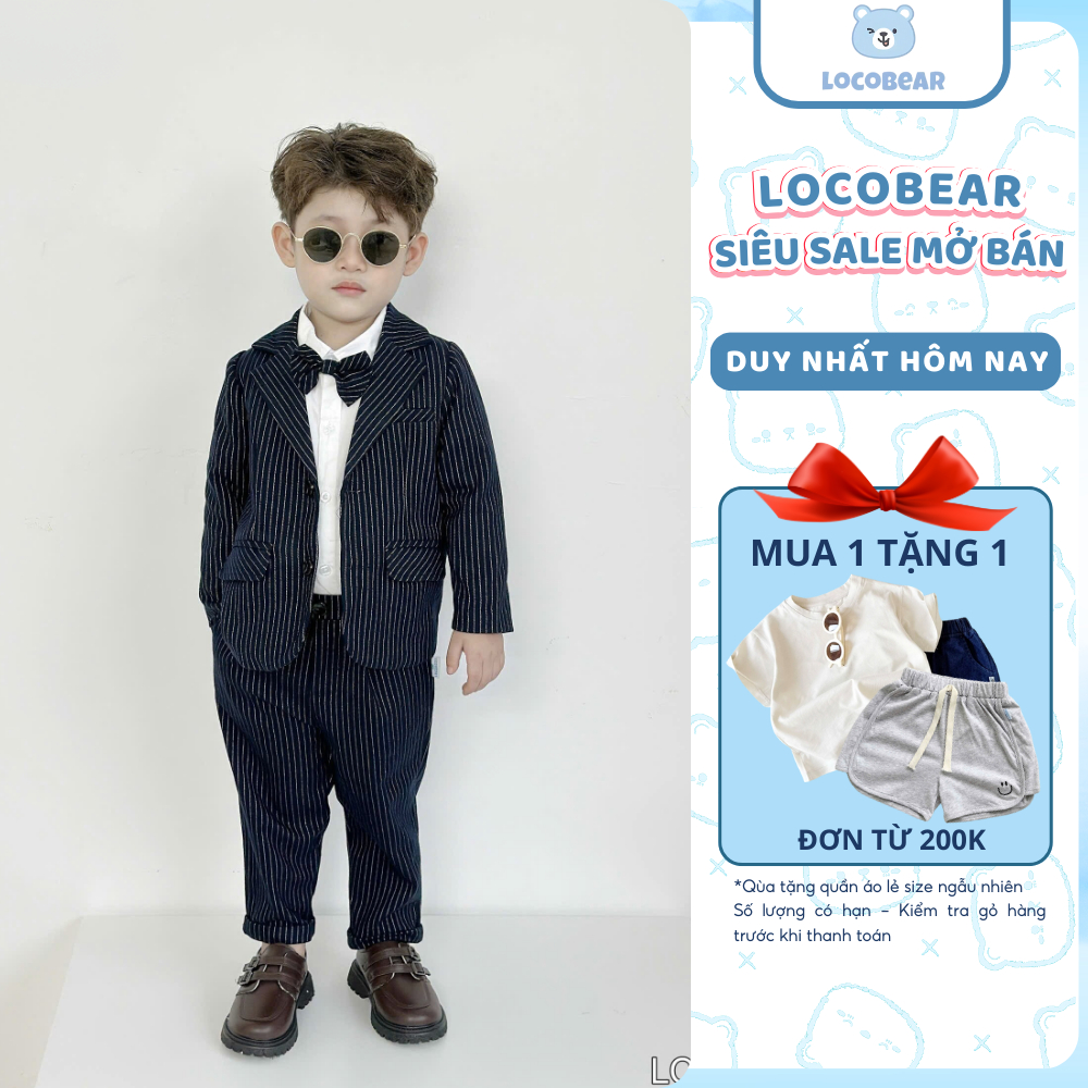 Set Quần Áo Vest Cho Bé Locobear Trai Bộ Đồ Com Lê Cho Bé Set Vest 4 ...