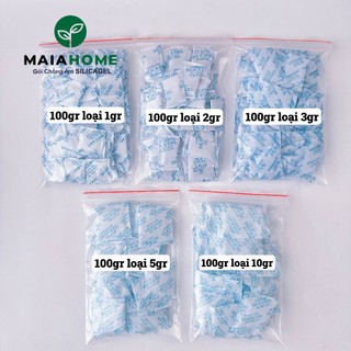 100gr và 200gr Gói Hút Ẩm Silicagel size 1gr/2gr/3gr/5gr/10gr cho thực phẩm, điện tử, giày dép,quần áo,khử mùi,ấm mốc..