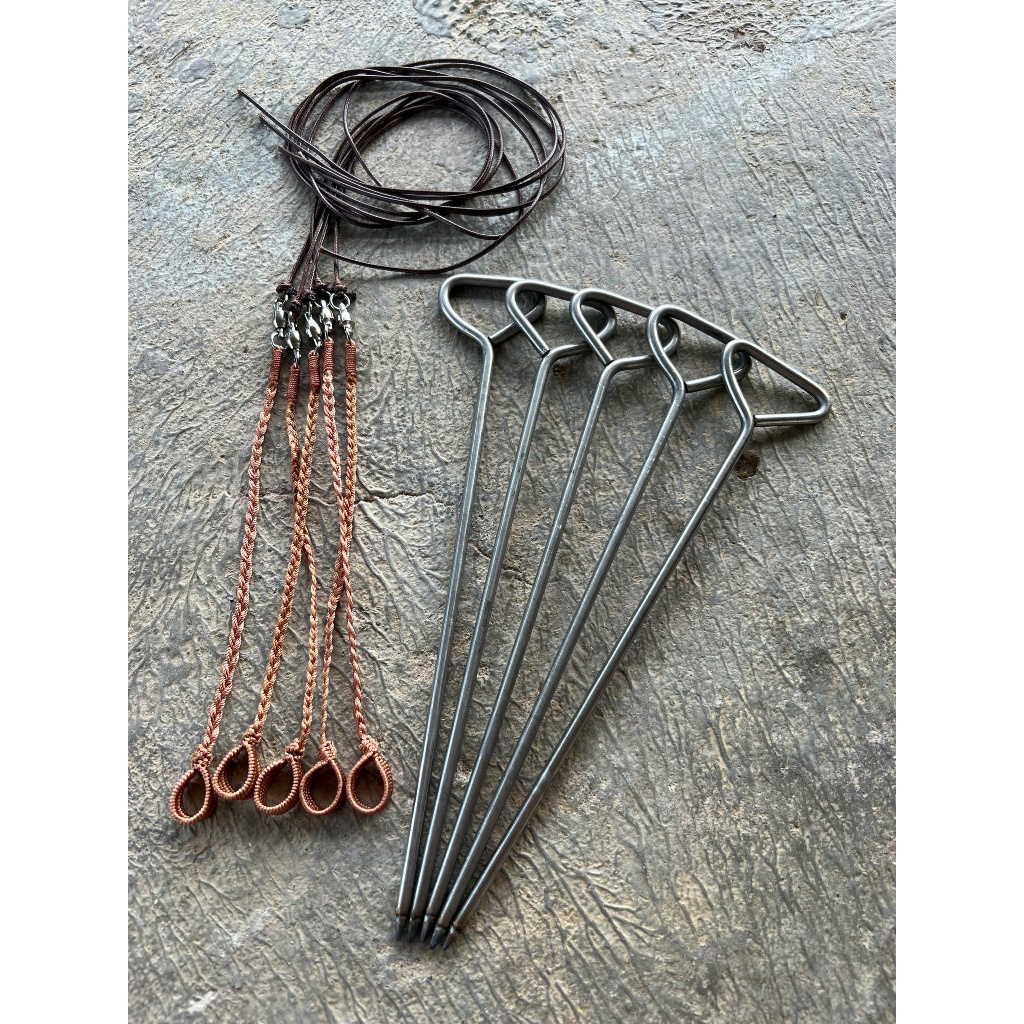 combo 5 xích chân gà kèm 5 c,ọc cắm inox