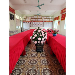Cây hoa mẫu đơn cao 1m decor - Cây hoa giả ( không kèm chậu)