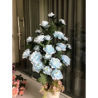Cây hoa mẫu đơn cao 1m decor - Cây hoa giả ( không kèm chậu)