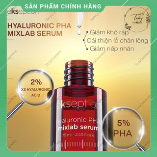 Serum Ekseption PHA Hyaluronic 2% + PHA 5% 75ml, serum tái tạo tế bào da mới giúp da mềm mịn, căng bóng