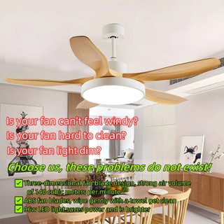 【COD】quạt trần không 3 LED màu dc quạt trần phòng khách quạt trần đèn