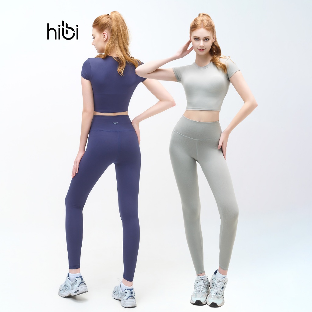 Ảnh Set Đồ Tập Yoga Gym Hibi Sports H147 Áo Croptop Có Tay Kèm Mút Ngực, Vải Hi Fabric 1