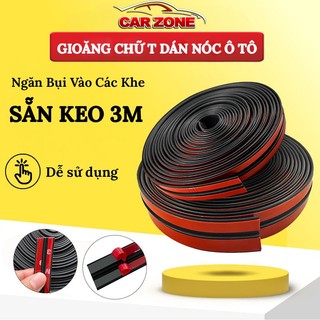 Gioăng Cao Su Chữ T - Dán Viền Chân Kính Nóc Xe Hơi Ô Tô, Nẹp Viền Kính Lái Bên Ngoài Chống Bụi Bẩn