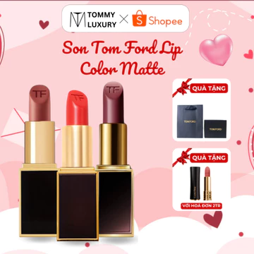Son Thỏi Lì Chính Hãng Tom Ford Lip Color Matte Đủ 3 Màu Sắc 01-08-27 Chất Son Lì Mịn, Sang Trọng Quyến Rũ Gợi Cảm