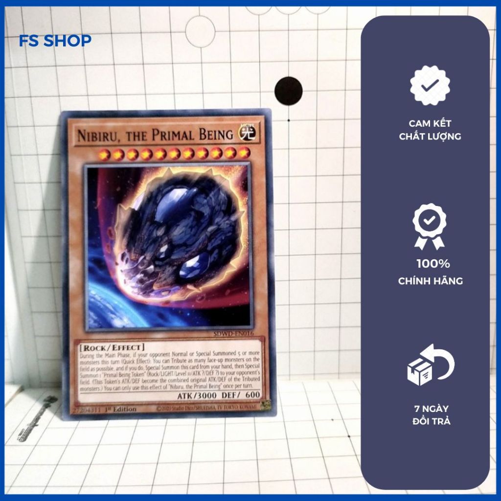 YuGiOh Card Yu-Gi-Oh! Nibiru, The Primal Being  1st Edition Ultra Rare  MP22-EN261 Trading Card Yugioh Nibiru Card