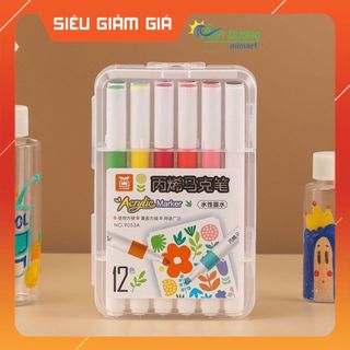 Hộp Bút Màu Nước Acrylic ALINH 12 Màu Cao Cấp