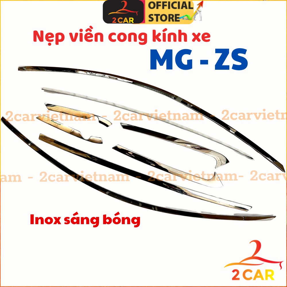 Nẹp viền Cong Kính Xe MG ZS 2021 2022 2023 2024 2025 chất liệu INOX cao cấp