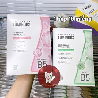 [COLORKEY] (Hộp 10 Miếng) Mặt Nạ Giấy COLORKEY Luminous B5 Facial Mask, Hỗ Trợ Cấp Ẩm Phục Hồi Da