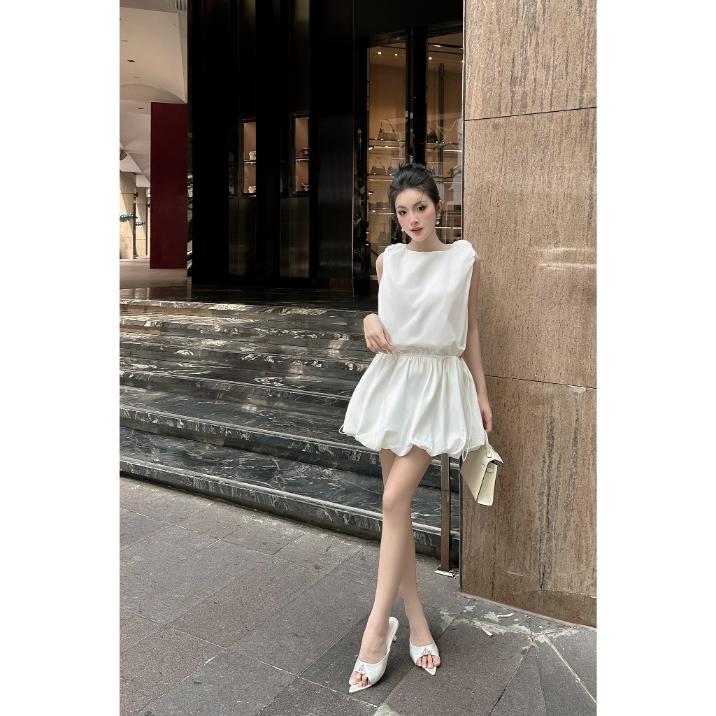 MAYBI Đầm tùng bí dáng mini