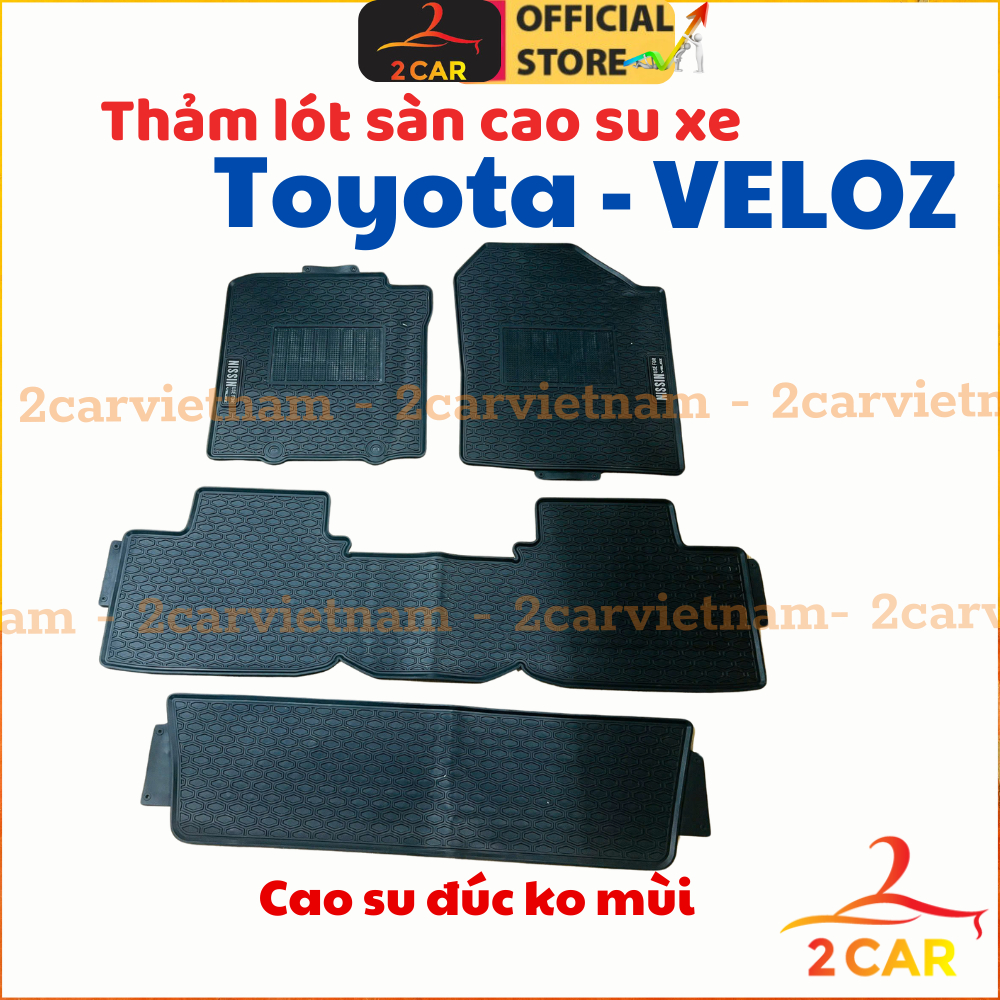 Thảm sàn, Thảm LÓT SÀN CAO SU xe Toyota Veloz Cross 2022 2023 2024 2025 cao su đúc, vân tổ ong, không mùi, MẪU NISSIN