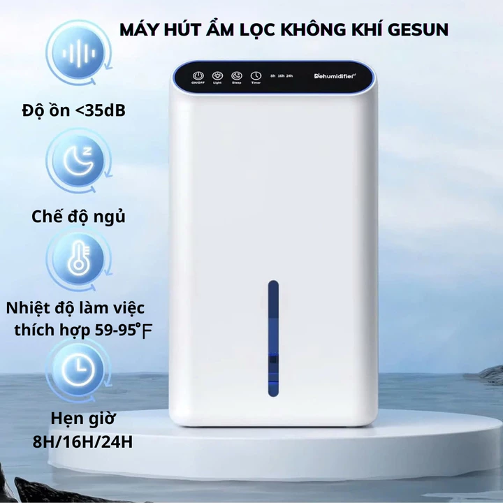 Máy hút ẩm kiêm lọc không khí diệt khuẩn công nghệ Đức - Thông Minh 2025 - Xử Lý Không Khí Ẩm Bụi – 2