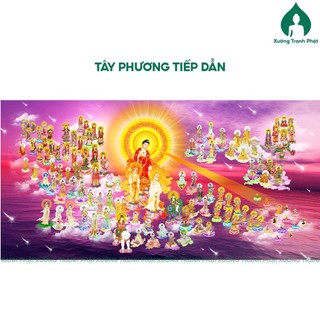 Tranh Tây Phương Tiếp Dẫn Tráng gương siêu bóng dán cạnh, treo tường, để bàn