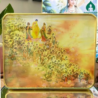Tranh Tây Phương Tiếp Dẫn Tráng gương siêu bóng dán cạnh, treo tường, để bàn