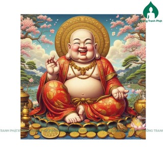 Tranh Phật di lặc siêu bóng, tranh phật di lặc Tráng gương