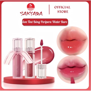 Son Tint Bóng Peripera Water Bare Tint Ink 3.8g thiết kế nắp vuông chất son nhẹ cấp ẩm cao, lâu trôi