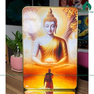 Tranh Phật Thích ca mâu ni siêu bóng Tráng gương để bàn treo tường
