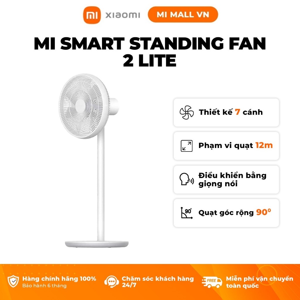 Ảnh Quạt Thông Minh Xiaomi Mi Smart Standing Fan 2 Lite EU | Điều Khiển Thông Minh Bằng Giọng Nói | Bảo Hành 12 Tháng 2