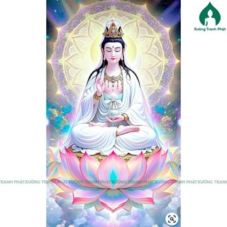 Quan thế âm Bồ tát Tranh Tráng gương siêu bóng để bàn treo tường nhiều kích cỡ