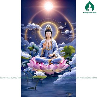 Quan thế âm Bồ tát Tranh Tráng gương siêu bóng để bàn treo tường nhiều kích cỡ