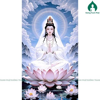 Quan thế âm Bồ tát Tranh Tráng gương siêu bóng để bàn treo tường nhiều kích cỡ