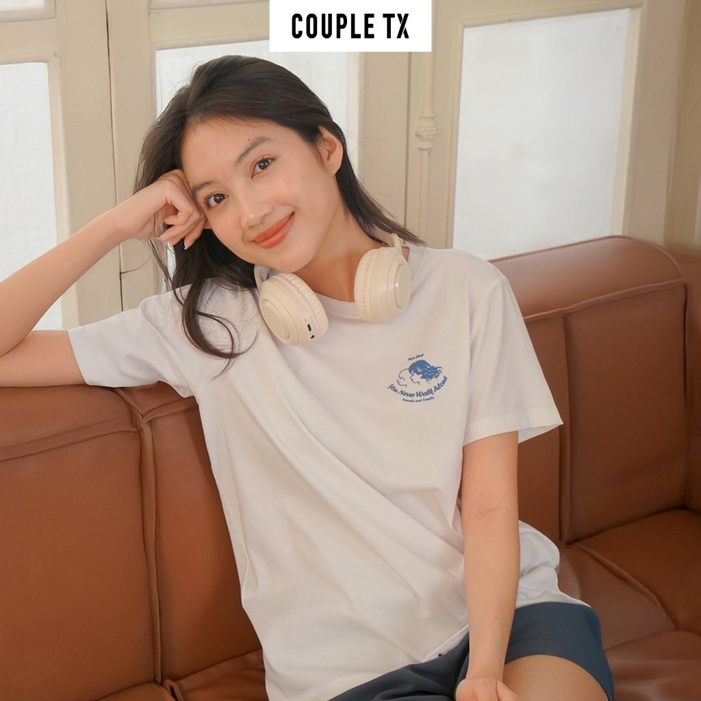 Ảnh Áo Thun Nữ Couple TX Hình Thêu Pet Club 100% Coton WTS 2416 4
