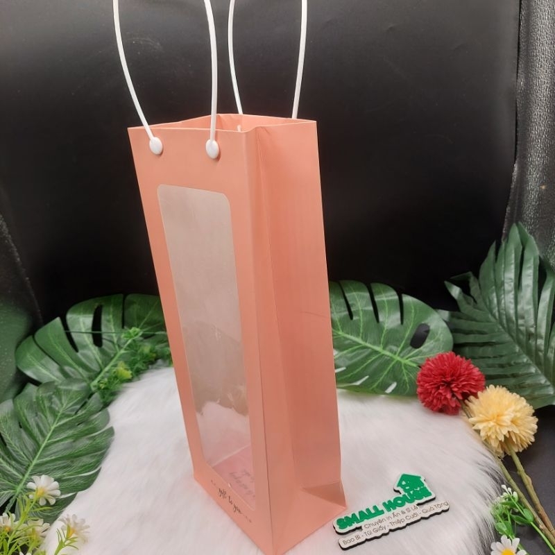 Túi đựng hoa khô, hoa tươi, chai gội đầu, lọ sản phẩm + có cửa sổ mica