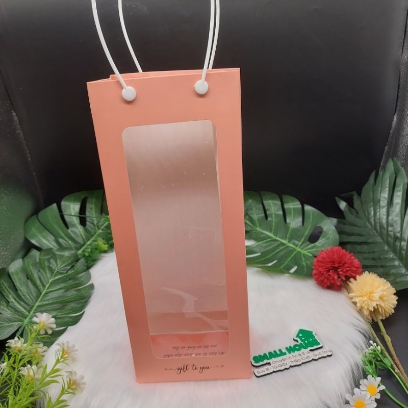 Túi đựng hoa khô, hoa tươi, chai gội đầu, lọ sản phẩm + có cửa sổ mica