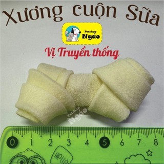 Xương gặm da bò cho chó gặm 6-7cm - Thực phẩm an toàn cho thú cưng __