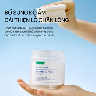 Toner pad làm sạch da chết EQQUALBERRY Swimming Pool 220ml/70 miếng