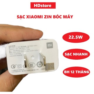 Bộ sạc nhanh Xiaomi 22.5W zin bóc máy + cáp sạc Type C hỗ trợ sạc nhanh