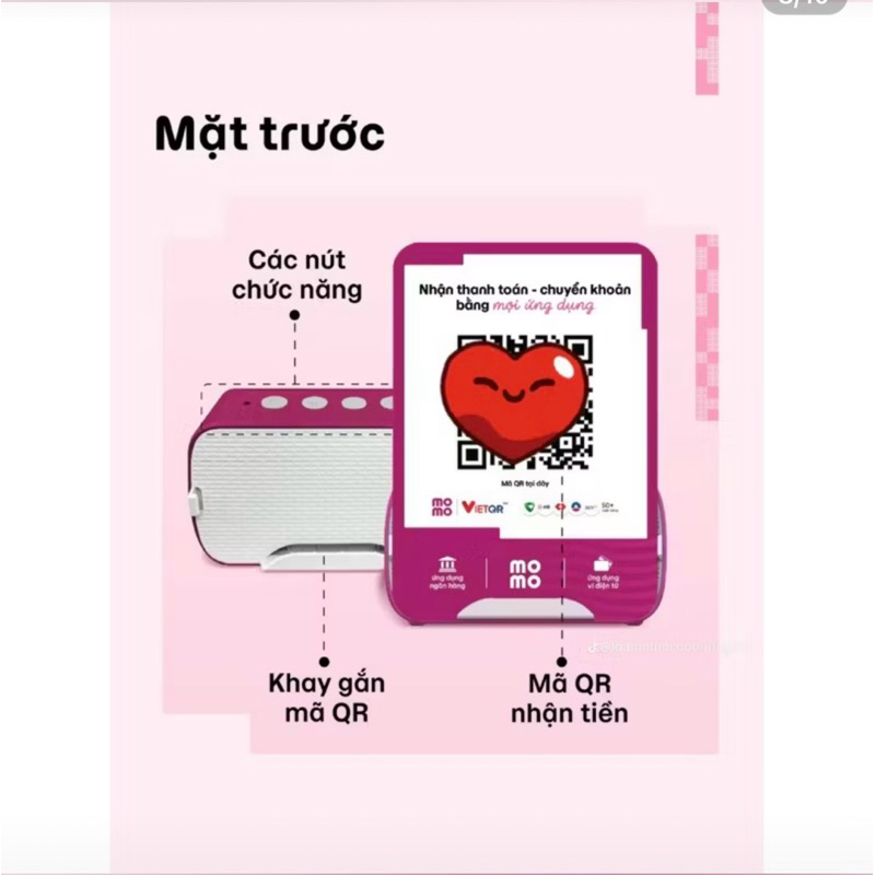 (BH 1 năm) Loa Momo đọc thông báo giao dịch nhận tiền về TKNH không thu phí duy trì