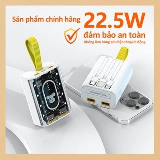 Sạc dự phòng 10000mah-20000mAh, sạc dự phòng mini, sạc dự phòng trong suốt, sạc dự phòng có đèn