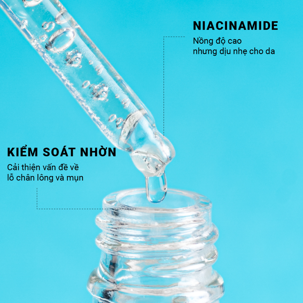 Ảnh Tinh chất 9,9% Niacinamide + Kẽm Kiểm Soát Dầu, Se Khít Lỗ Chân Lông Bye Bye Blemish Skin Rescue Serum 30 1