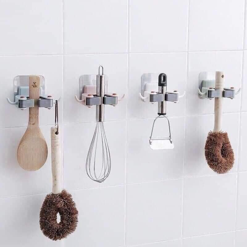 MÓC TREO KẸP CHỔI DÁN TƯỜNG SIÊU TIỆN DỤNG