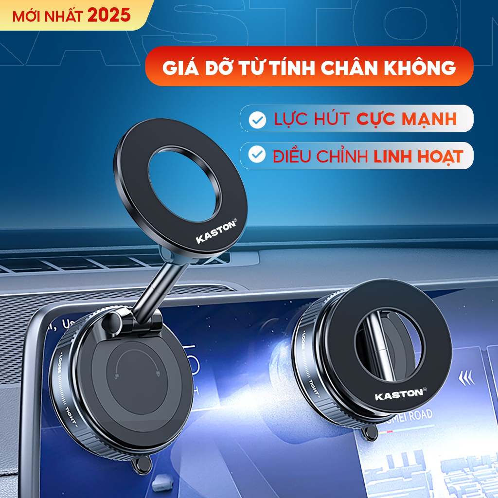 [2025] Giá đỡ điện thoại ô tô Kaston - Từ tính hút chân không - Xoay ...