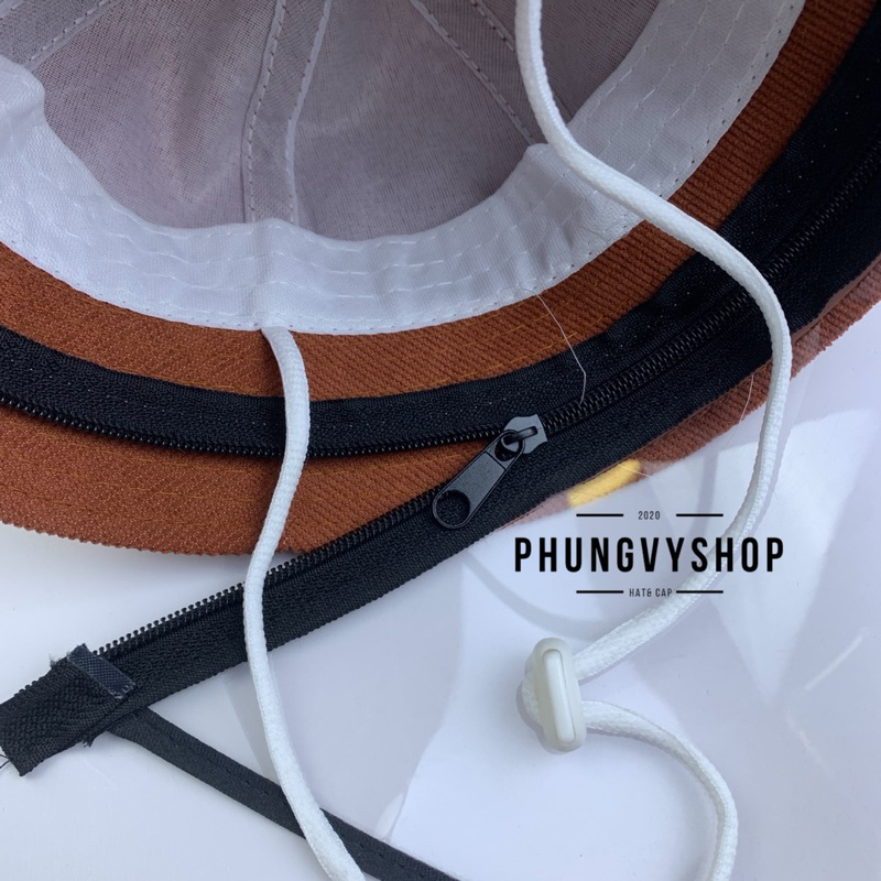 BÉ Dưới 2 Tuổi_Mũ chống giọt bắn chắn gió bụi bucket tai bèo vành phungvyshop-nón /Bo "KIẾNG" BabyThree NHÍ MẶT NÂU BB3/