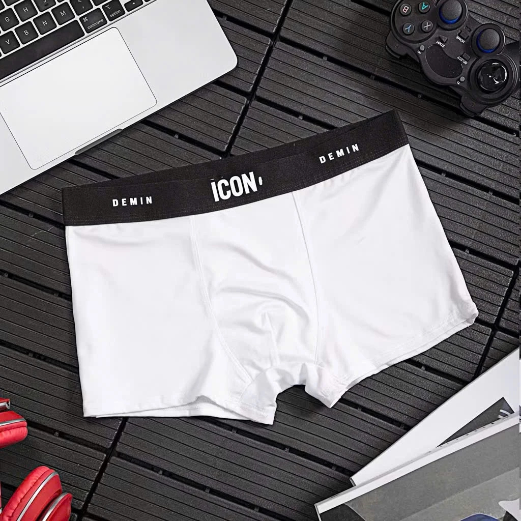 Quần Lót Nam Boxer IC04 Demin Thun Lạnh Cao Cấp Thoáng Khí, Co Giãn 4 Chiều - Combo 5 Cái, Set 5 Màu