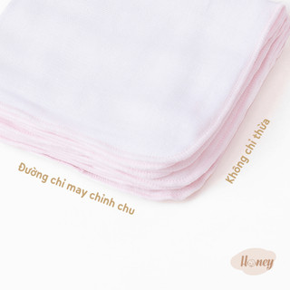 NBAn (25 x 28cm) Set 10 khăn gạc sữa cotton 4 lớp cao cấp mềm mại, thấm hút tốt an toàn cho da bé, khăn tắm cotton